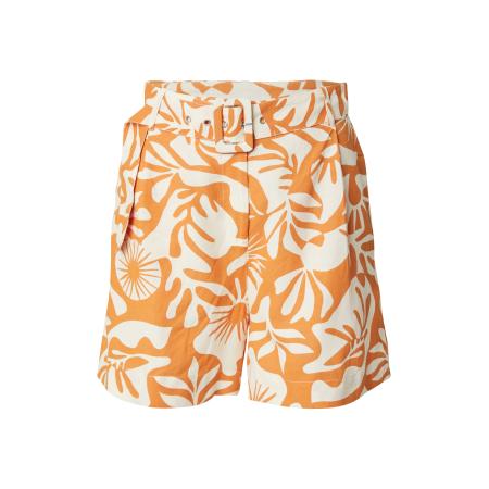 Only ONLY Bandplooibroek ONLJAKIRI mandarijn / wit