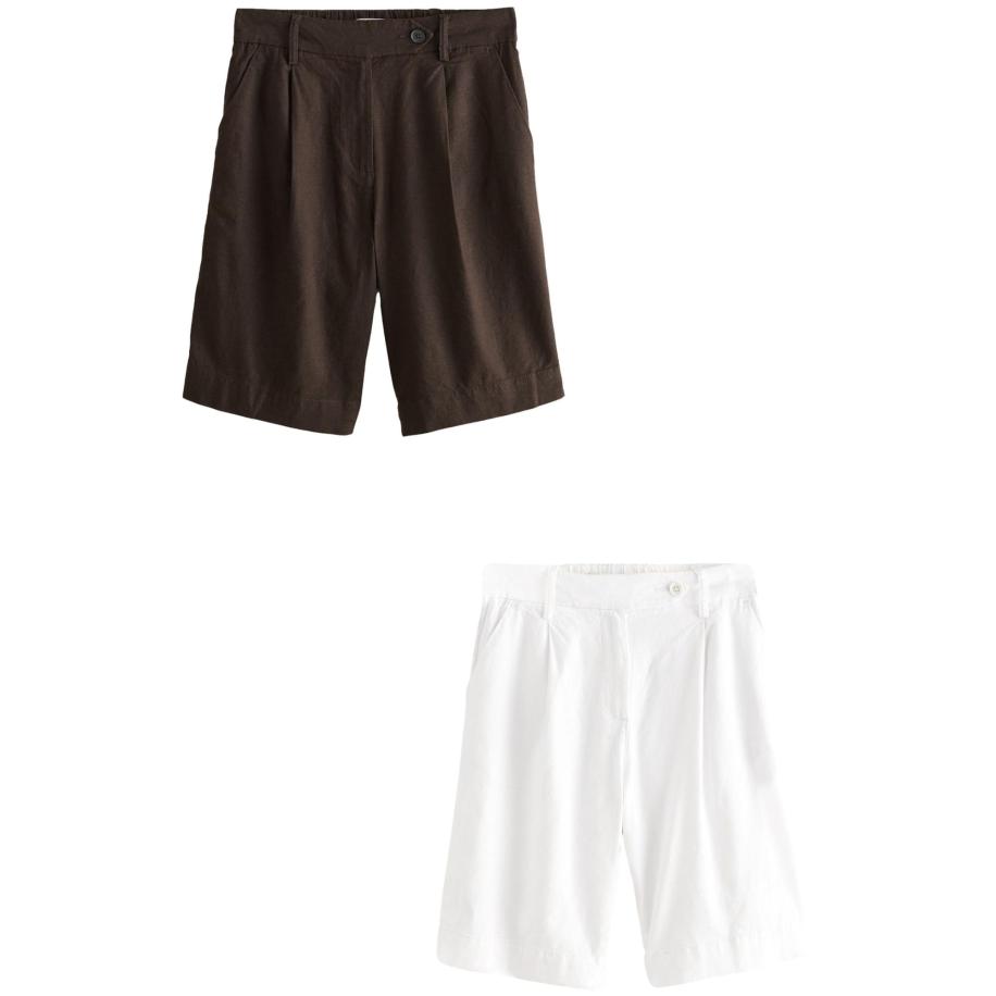 Next Next Broek chocoladebruin / wit -