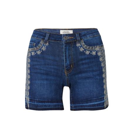 KOROSHI KOROSHI Jeans donkerblauw / lichtbruin