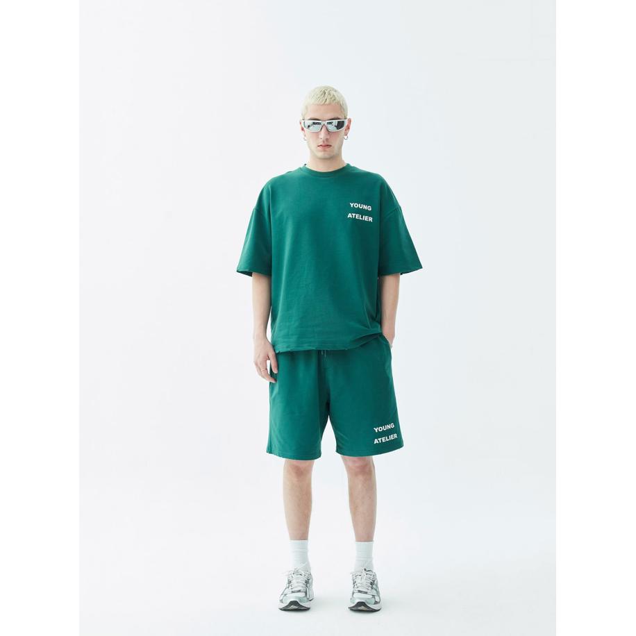 VAMOS CLO Broek donkergroen / wit Groen