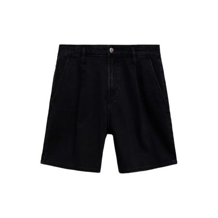 Mango MANGO Bandplooi jeans MARINA zwart