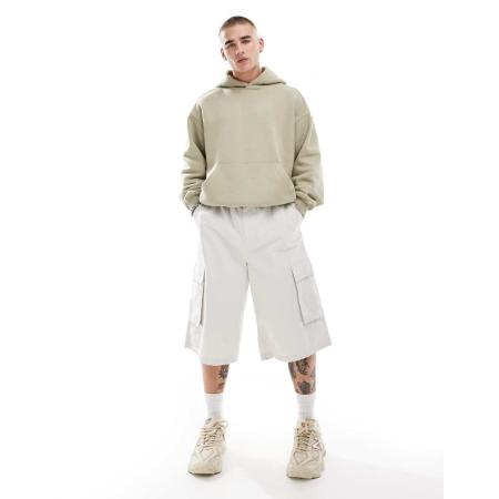 Cotton On - Super baggy cargo short in stone-Wit