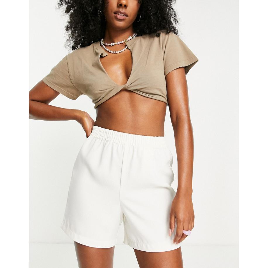 JJXX Boxershort van popeline in crème-Wit Wit