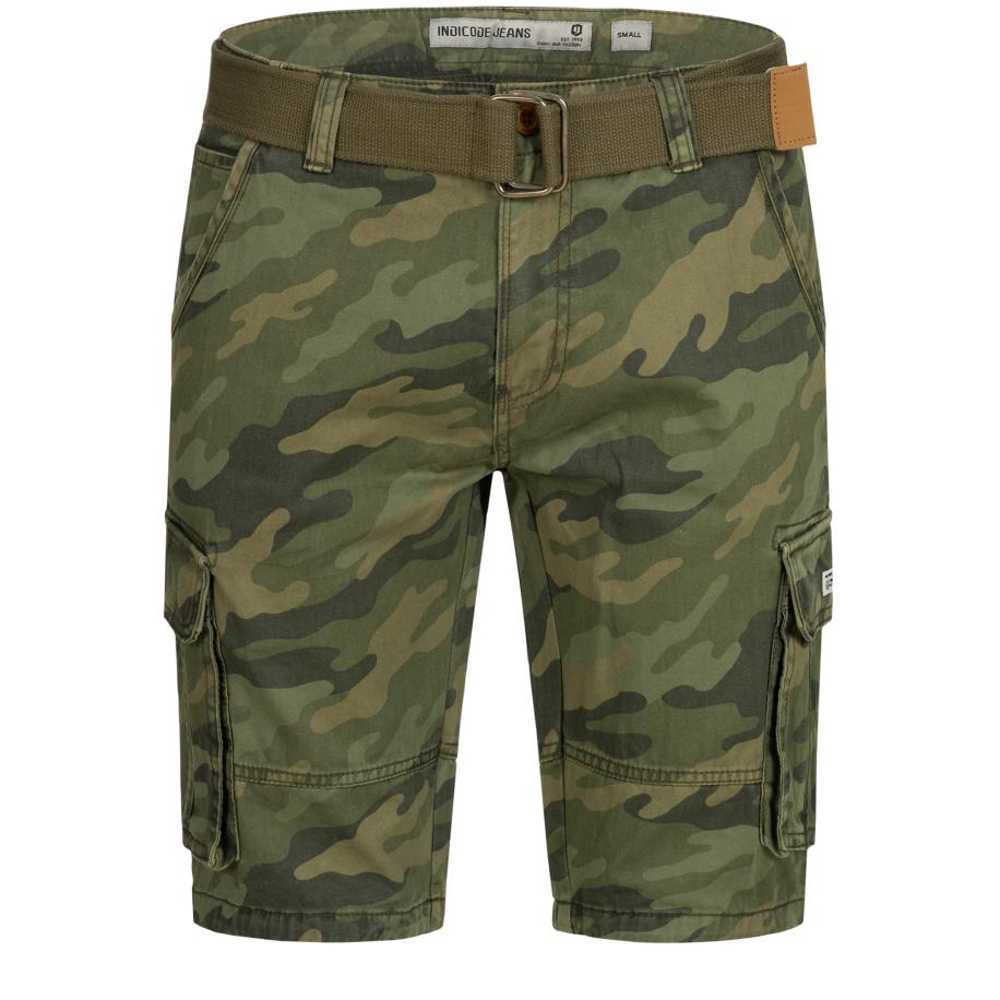 INDICODE JEANS INDICODE JEANS Cargobroek Monroe Cargo ZA donkergeel / donkergrijs / grasgroen -