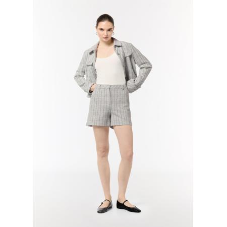 Comma COMMA Broek lichtgrijs / zwart