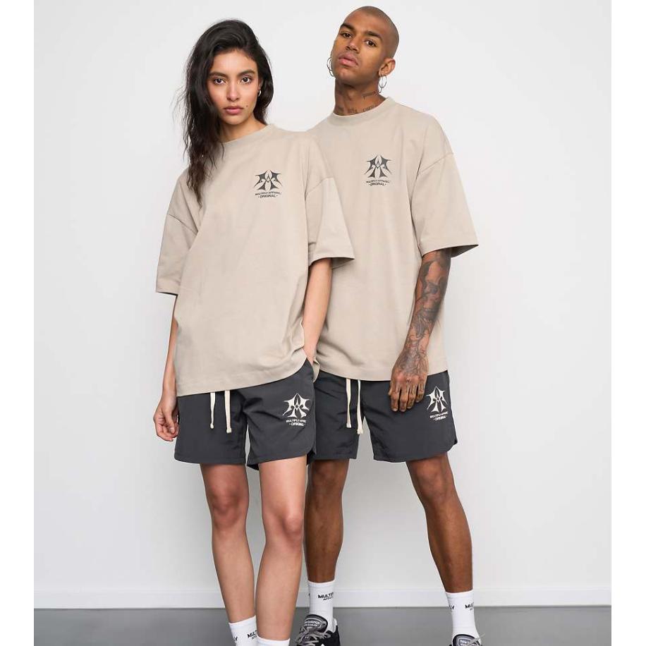 Multiply Apparel - Sketch - Geweven short in zwart Zwart