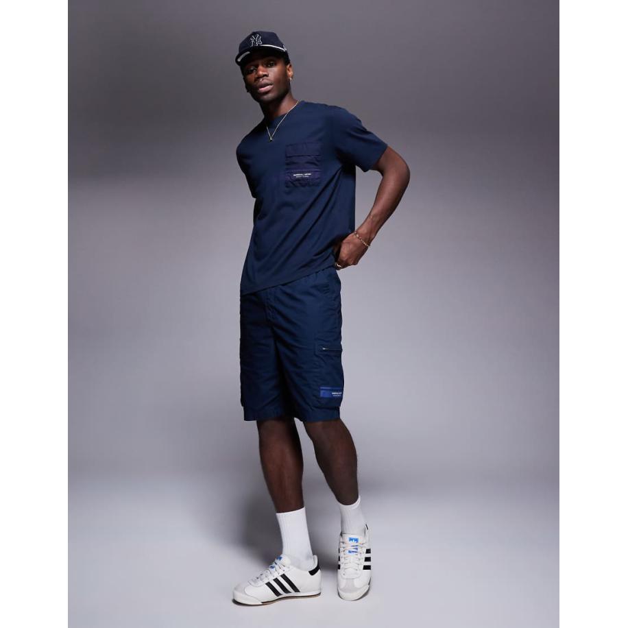 Marshall Artist - Seafield - Cargoshort in marineblauw Blauw