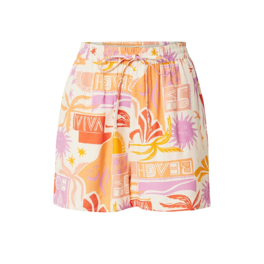 Only ONLY Broek ONLZUFFY oranje / koraal / eosine / wit -