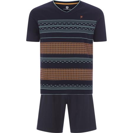Jan Vanderstorm pyjama donkerblauw, Bedrukt