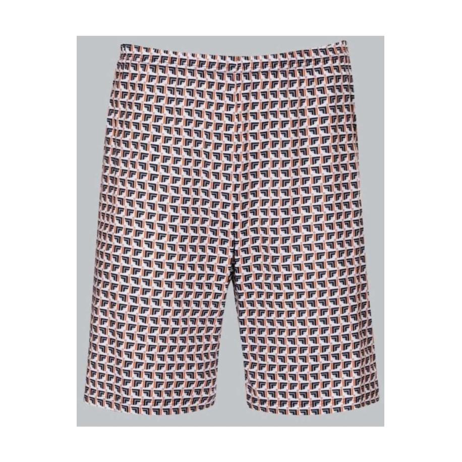 TRIGEMA Bermuda rood/blauw, Motief Multicolor