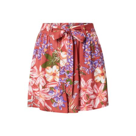 Only ONLY Bandplooibroek ONLNOVA olijfgroen / lila / abrikoos / kersrood