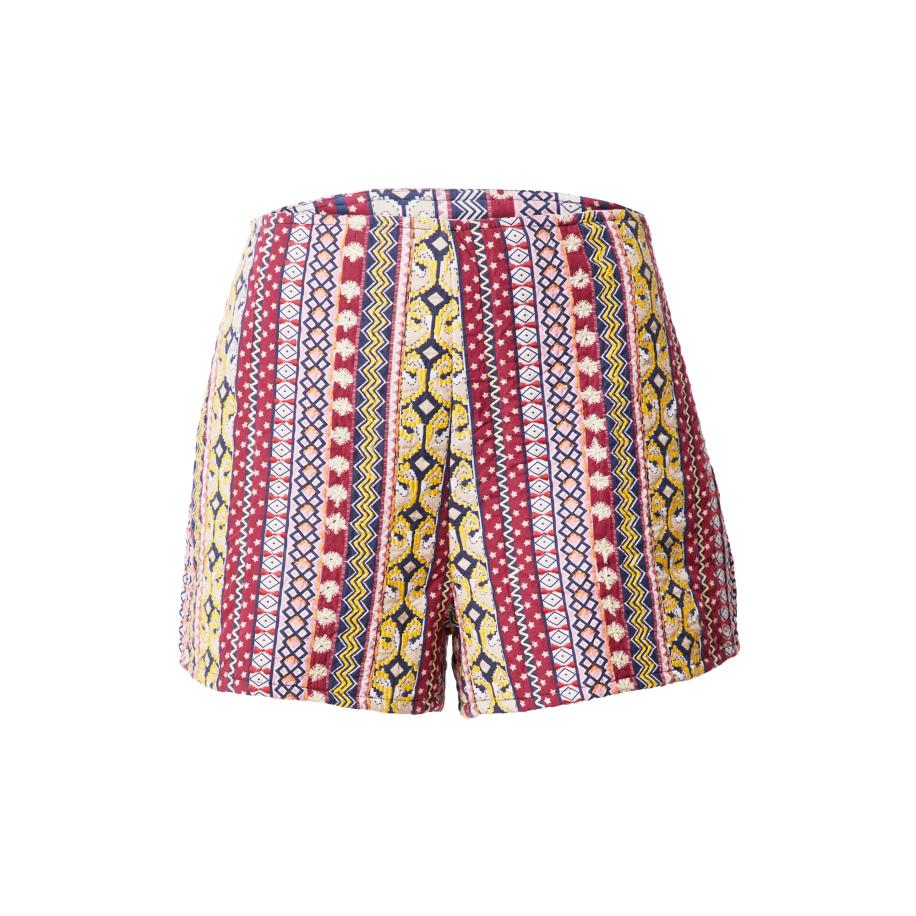 Warehouse Warehouse Broek navy / geel / bessen / lichtroze -