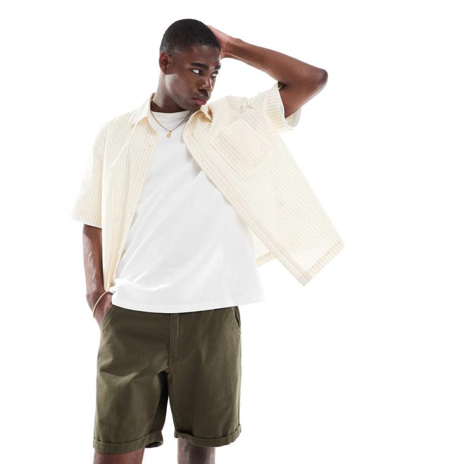 Brave Soul - Chinoshort in kaki-Groen Groen