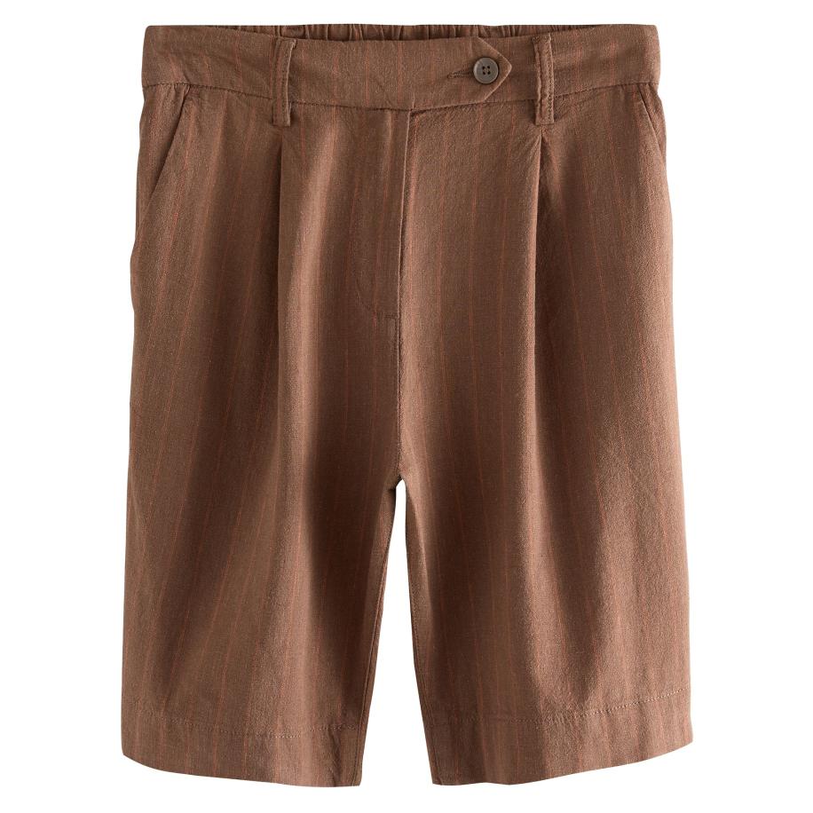 Next Next Bandplooibroek bruin / oranje -