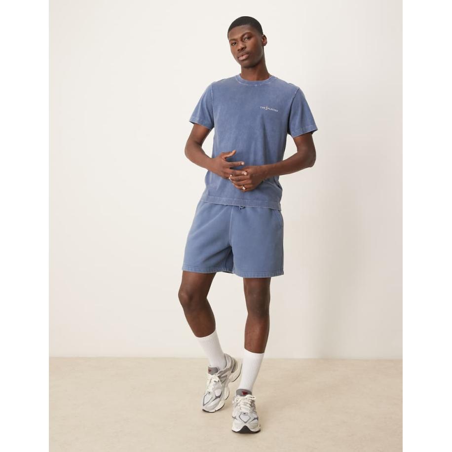 Abercrombie & Fitch - Fleece short met trekkoord in blauw Blauw