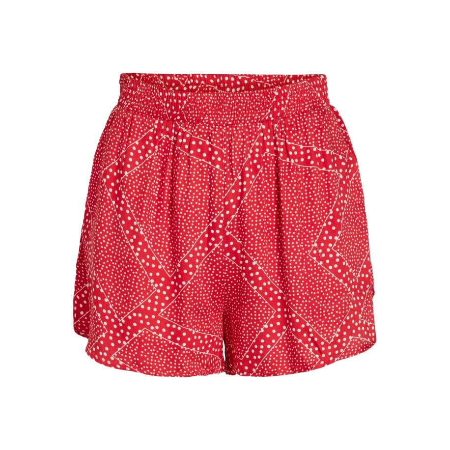 Vila VILA Broek NISJA donkerrood / wit -