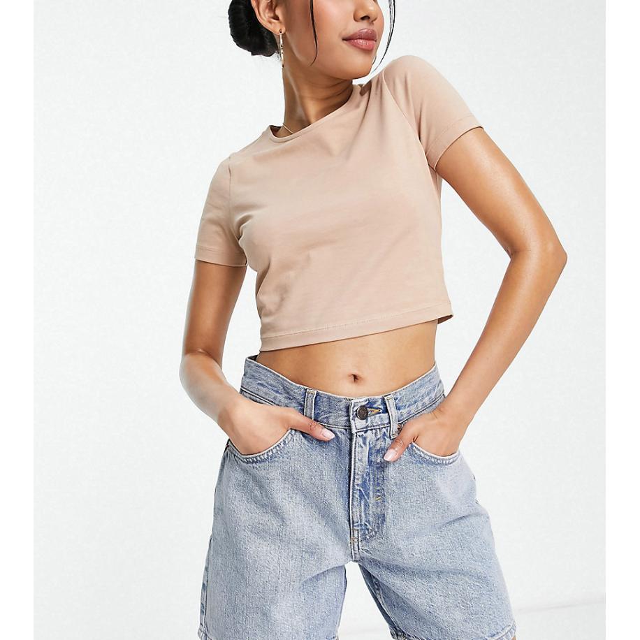 Topshop Petite Ultimate Editor Short in middenblauw Blauw