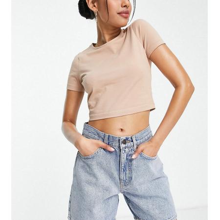 Topshop Petite Ultimate Editor Short in middenblauw