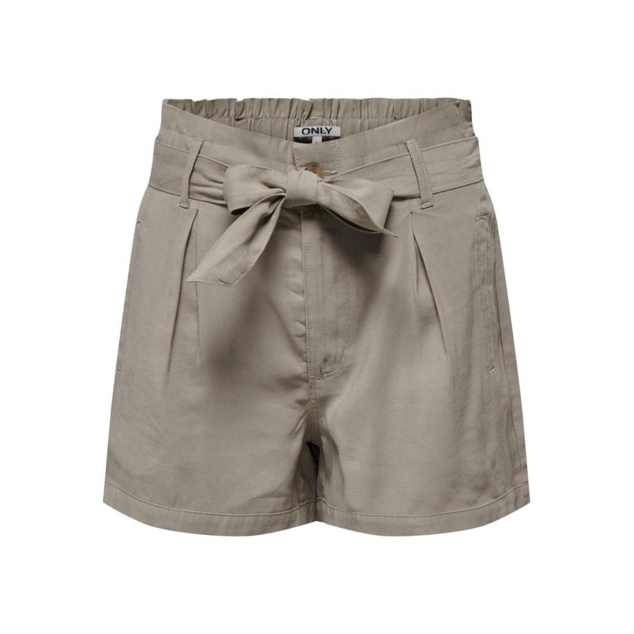 Only ONLY Bandplooibroek Aris donkerbeige -