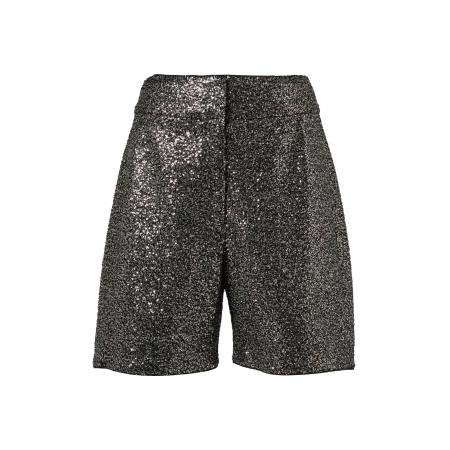 Comma COMMA Broek zwart / zilver