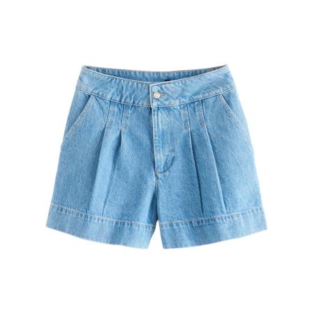 Next Next Bandplooi jeans blauw denim