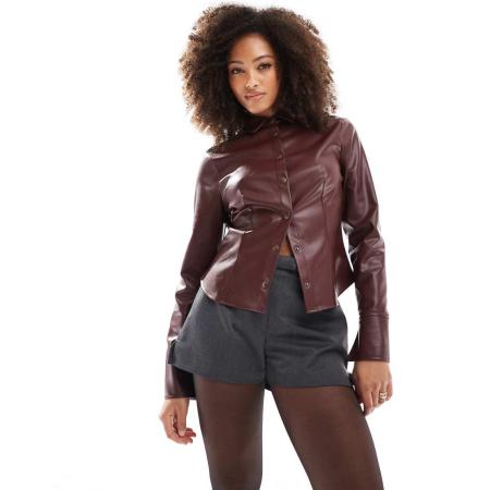 ASOS DESIGN Elegante micro-short in gemêleerd grijs