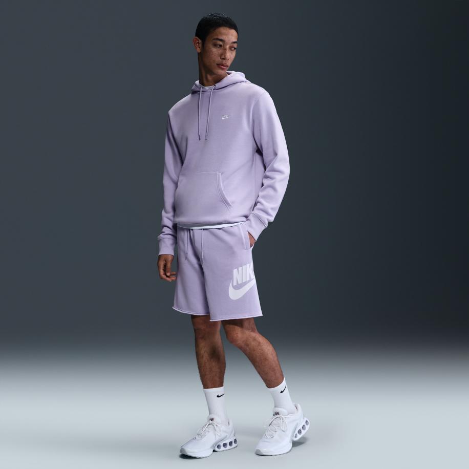 Nike Club Alumni herenshorts van sweatstof - Paars Paars
