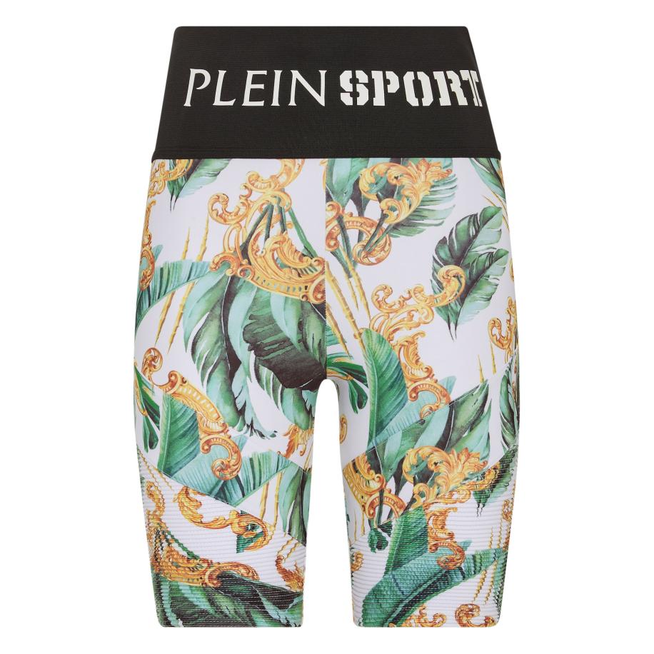 Plein Sport Plein Sport Leggings groen / grasgroen / lichtoranje / offwhite -