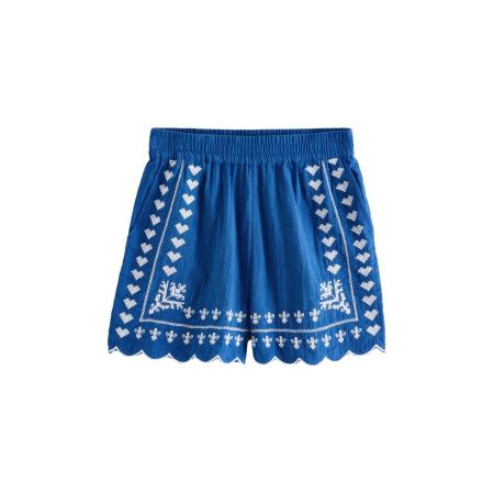 Next Next Broek royal blue/koningsblauw / wit