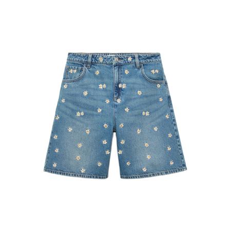 Mango MANGO Jeans MASSY blauw denim / donkergeel / wit