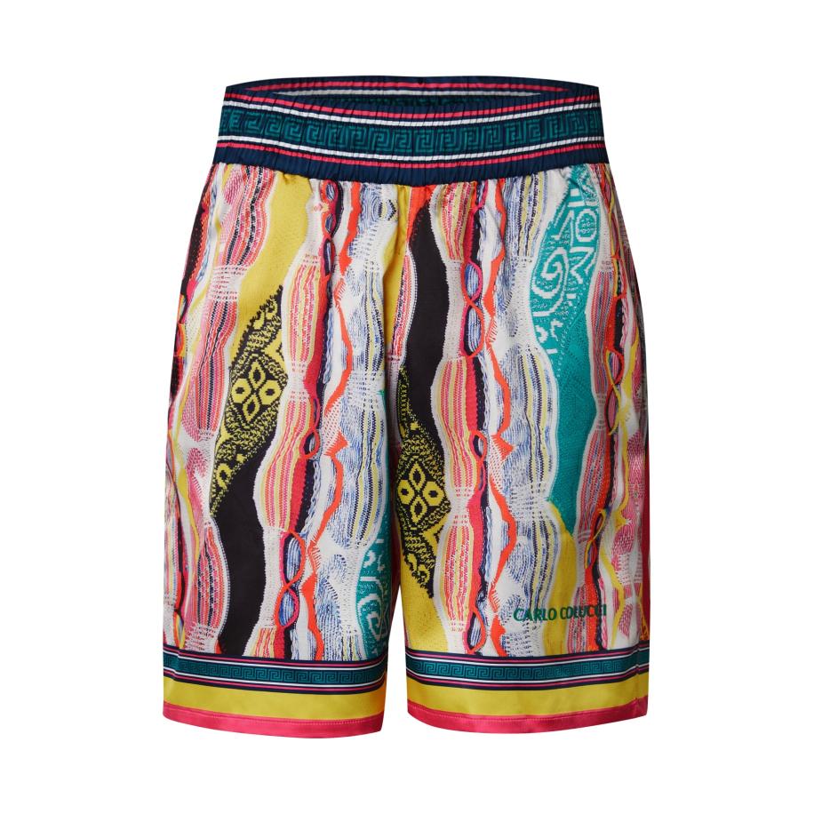 carlo colucci Carlo Colucci Broek lichtblauw / geel / rood / wit -