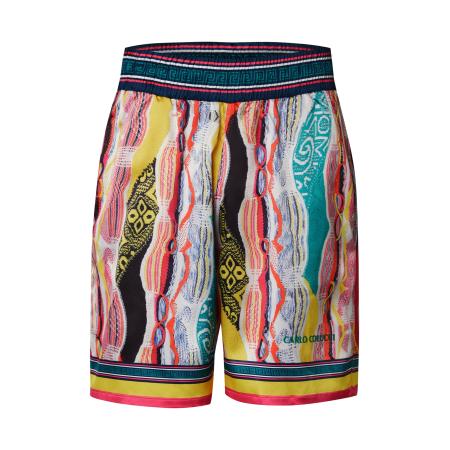 carlo colucci Carlo Colucci Broek lichtblauw / geel / rood / wit