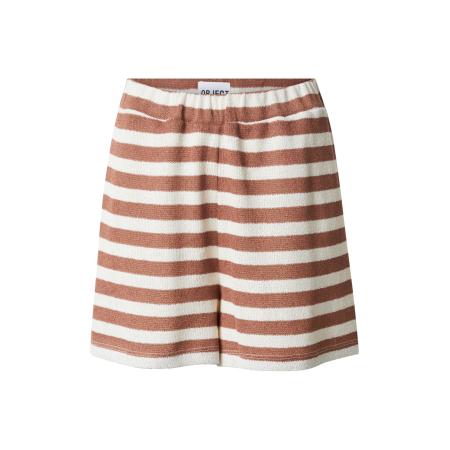 Object OBJECT Broek OBJLINDSEY chocoladebruin / wit