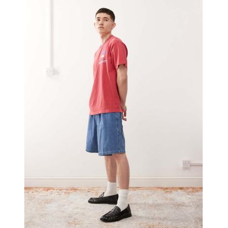 Obey - Easy - Denim timmermansshort in licht indigo-Blauw