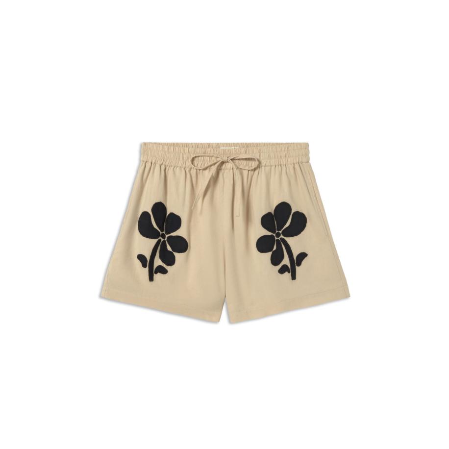 thinking mu Thinking MU Broek GERANIO crème / zwart -