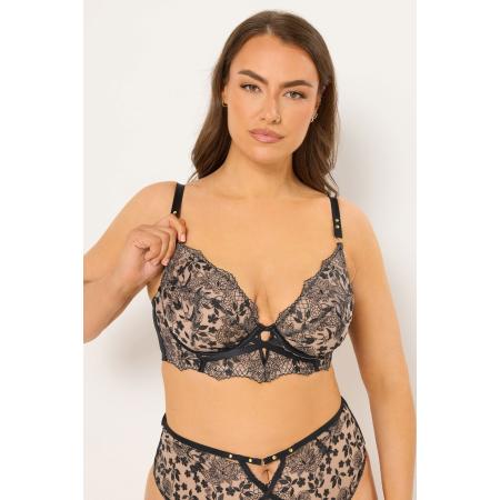 Playful Promises Zwarte Bh Met Geborduurde Bloemen Size 100D