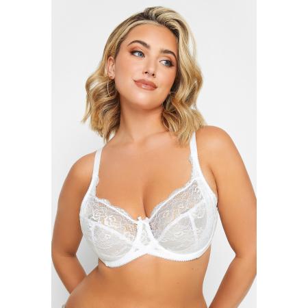 Yours Kanten Stretch Bh Met Beugel In Wit Bestsellersize 95B