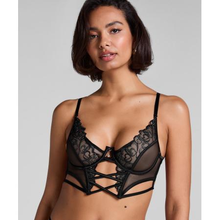 Hunkemöller Niet-voorgevormde longline beugel bh Scarlett Zwart