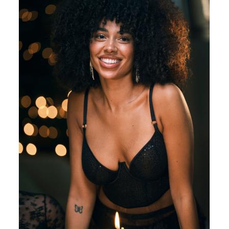 Hunkemöller Niet-voorgevormde longline beugel bh Elle Zwart
