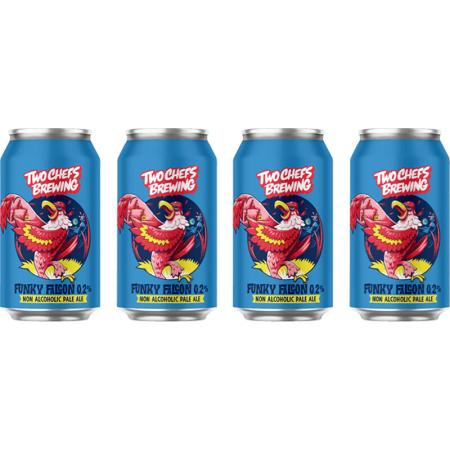 Two Chefs Brewing Funky falcon 0.2% pale ale 4-pack
