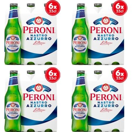 Peroni Nastro azzurro Italiaans bier 4x 6-pack