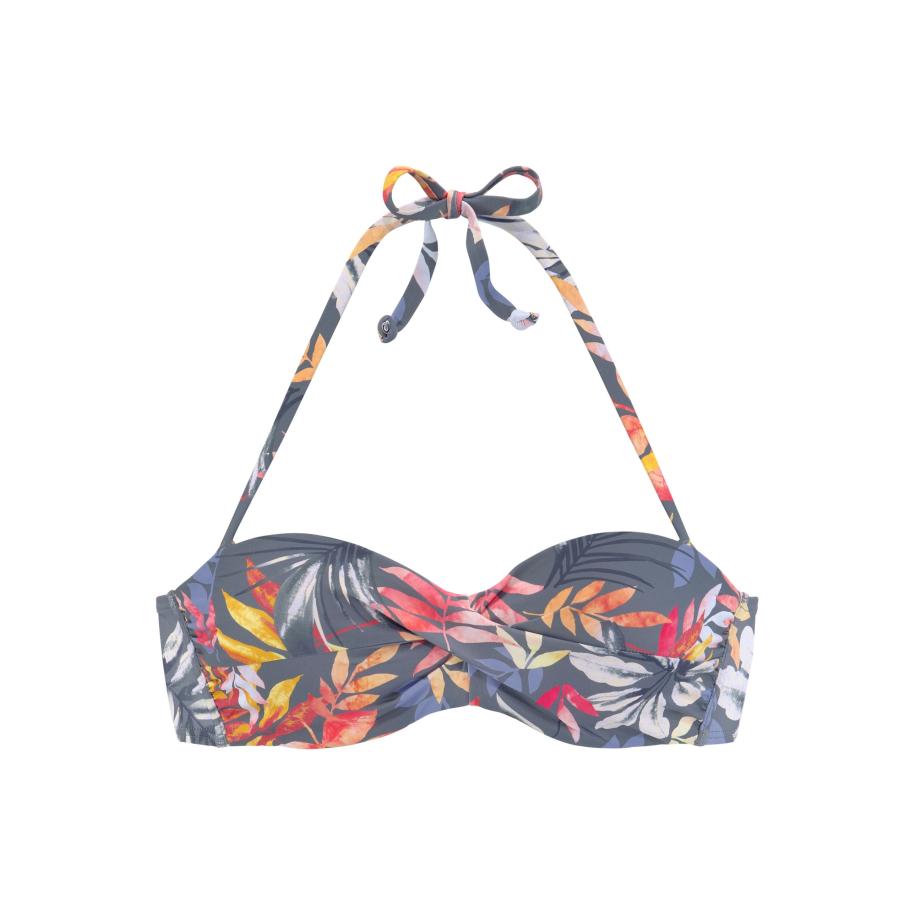 VIVANCE VIVANCE Bikinitop duifblauw / geel / donkergrijs / pink / rood -