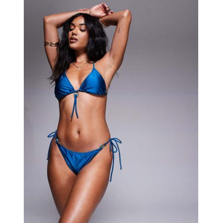 Candypants Bikinibroekje met gestrikte zijkant in blauw