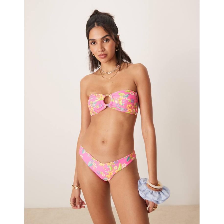 Kulani Kinis Viva Vacation Bandeau-bikinitopje in felroze Roze