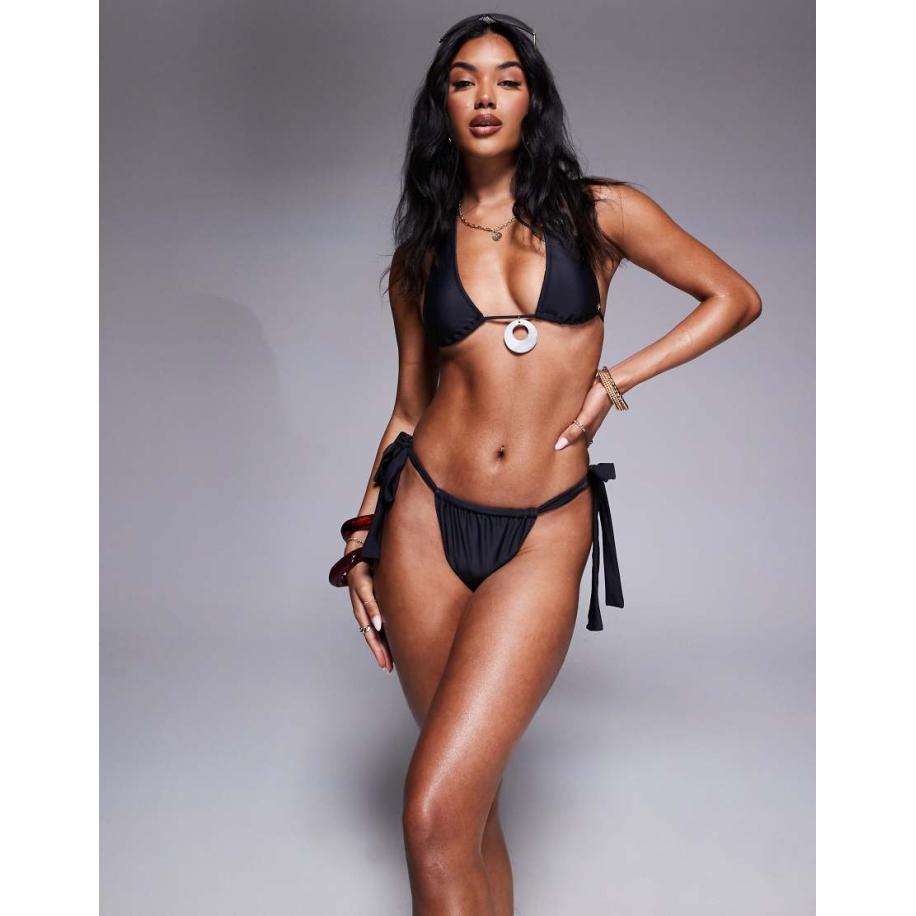 Candypants Triangel bikinitopje in zwart Zwart