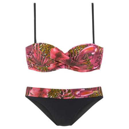 Lascana LASCANA Bikini groen / pink / vuurrood / zwart