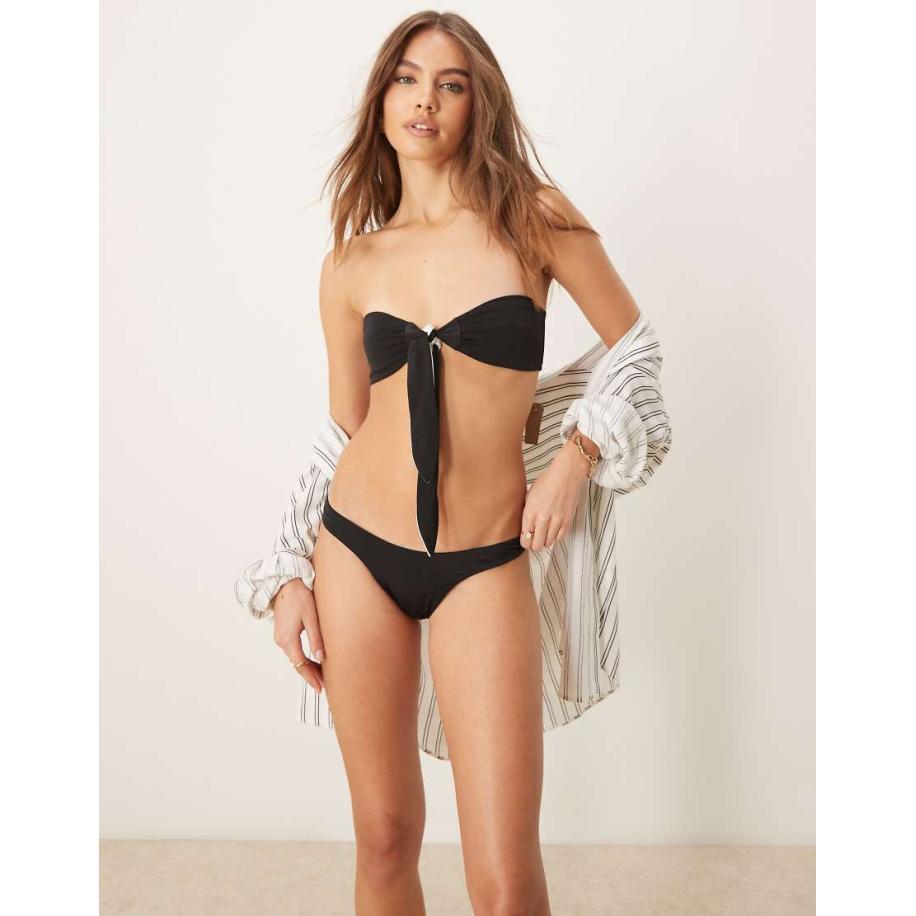 Free Society Hooguitgesneden bikinibroekje in zwart en wit-Veelkleurig Multicolor