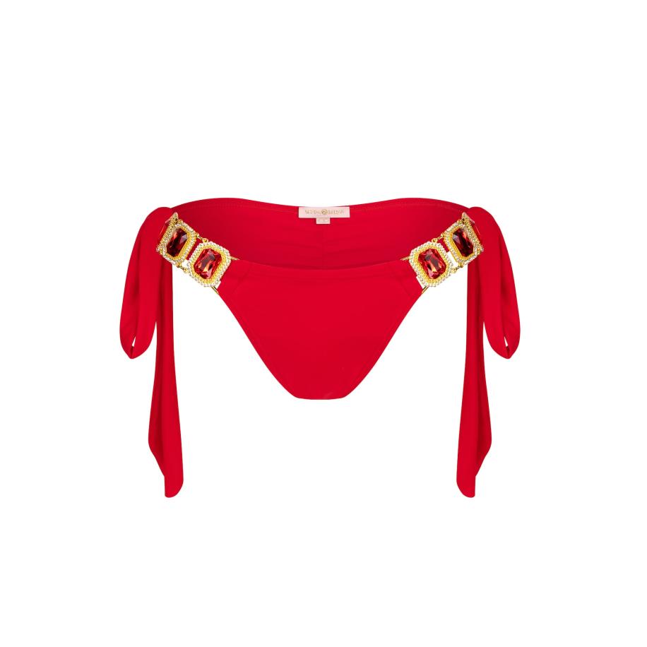 Moda Minx Moda Minx Bikinibroek Boujee goud / rood / transparant -