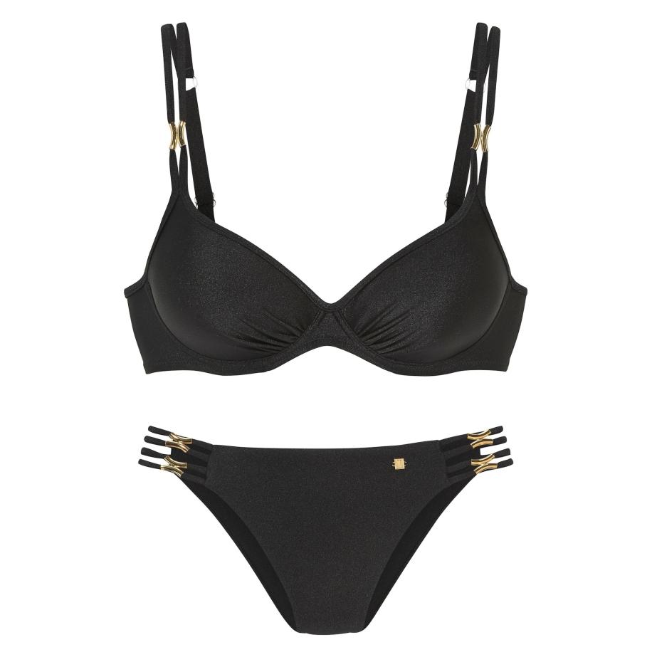 JETTE Bikini goud / zwart Zwart