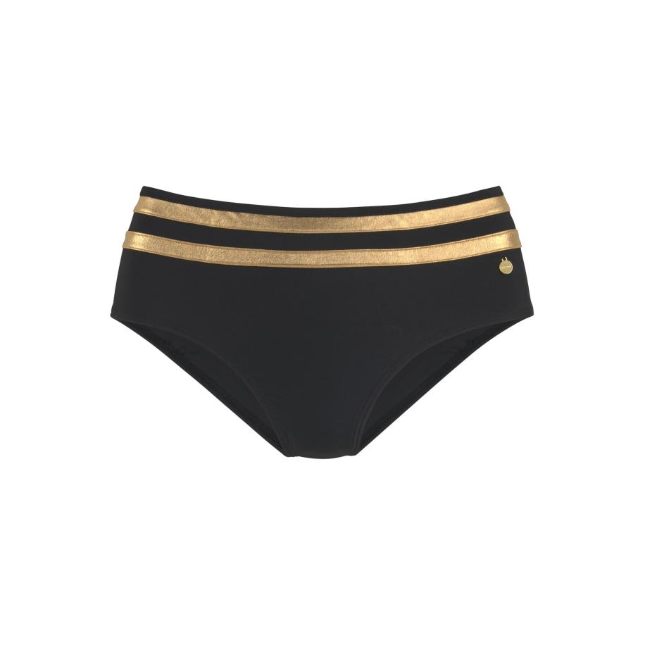 Lascana LASCANA Bikinibroek Elodie goudgeel / zwart -